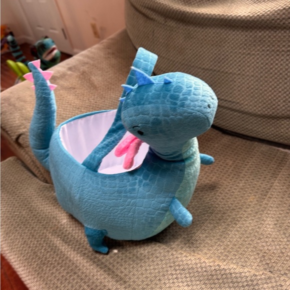 Blue Dinosaur Plush Basket for Easter - Picture 3 of 4